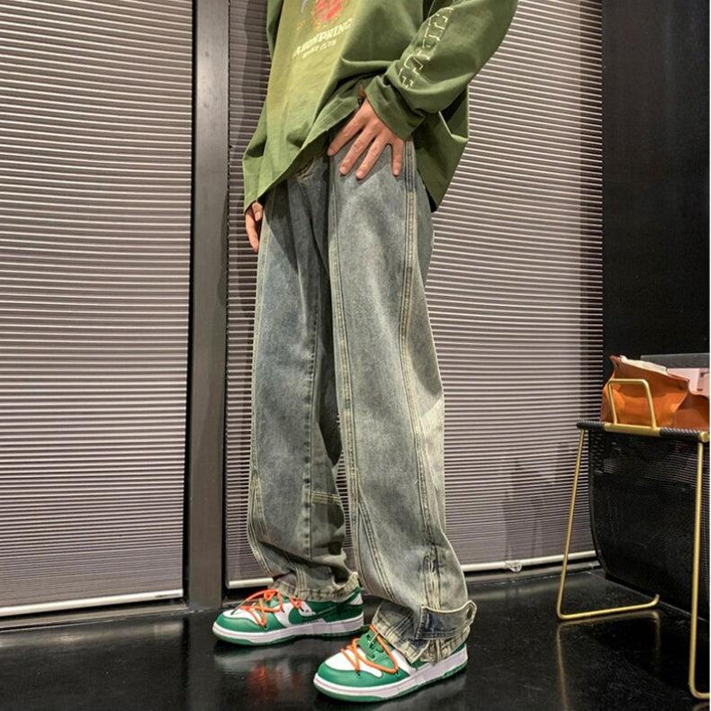 Y2K Retro Style Straight Leg Baggy Jeans - Perfect for 90s and Grunge Outfits Y2K Retro Style Straight Leg Baggy Jeans - Perfect for 90s and Grunge Outfits