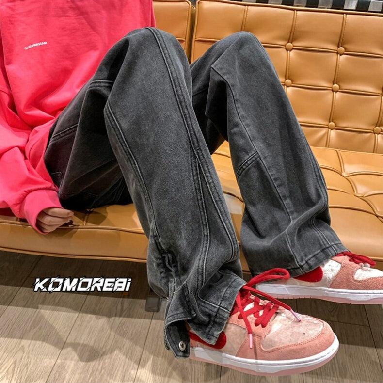 Y2K Retro Style Straight Leg Baggy Jeans - Perfect for 90s and Grunge Outfits Y2K Retro Style Straight Leg Baggy Jeans - Perfect for 90s and Grunge Outfits