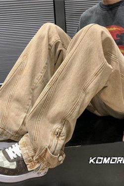 Y2K Retro Style Straight Leg Baggy Jeans - Perfect for 90s and Grunge Outfits