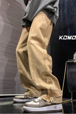 Y2K Retro Style Straight Leg Baggy Jeans - Perfect for 90s and Grunge Outfits