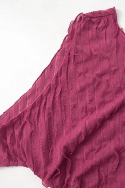 Y2K Ruffled One Shoulder Top & Mini Skirt Set - Perfect for Retro Summer Outfits