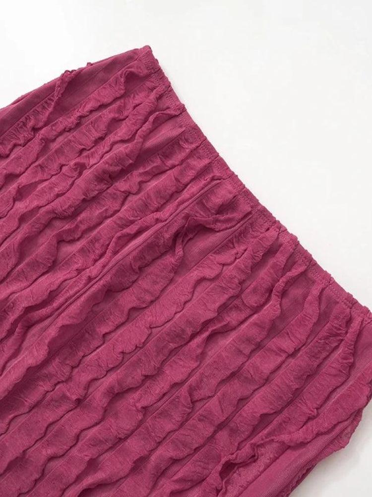 Y2K Ruffled One Shoulder Top & Mini Skirt Set - Perfect for Retro Summer Outfits Y2K Ruffled One Shoulder Top & Mini Skirt Set - Perfect for Retro Summer Outfits