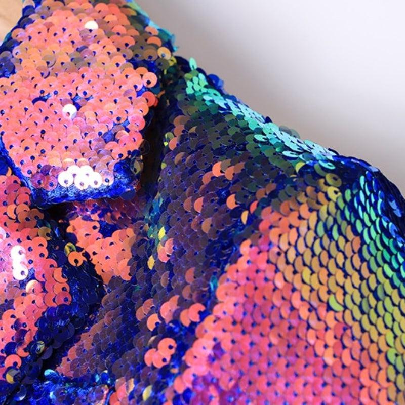 Y2K Sequin Long Blazer - Retro Style Statement Jacket for Grunge & 90s Outfits Y2K Sequin Long Blazer - Retro Style Statement Jacket for Grunge & 90s Outfits