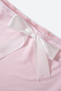 Y2K Soft Coquette Bow Two Piece Set - Retro Style Summer Outfit