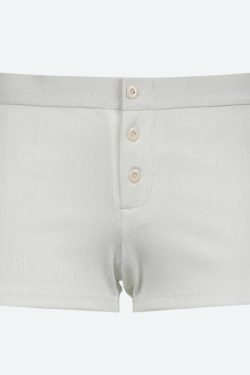 Y2K Soft Girl Low Rise Knitted Shorts - Retro 90s Fashion Summer Outfit