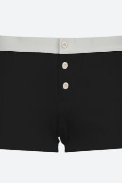 Y2K Soft Girl Low Rise Knitted Shorts - Retro 90s Fashion Summer Outfit