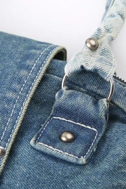 Y2K Star Denim Bag - Retro Style 90s Fashion Accessory for Y2K Outfits
