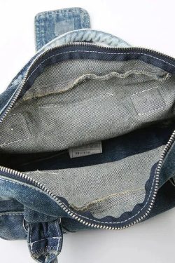 Y2K Star Denim Bag - Retro Style 90s Fashion Accessory for Y2K Outfits