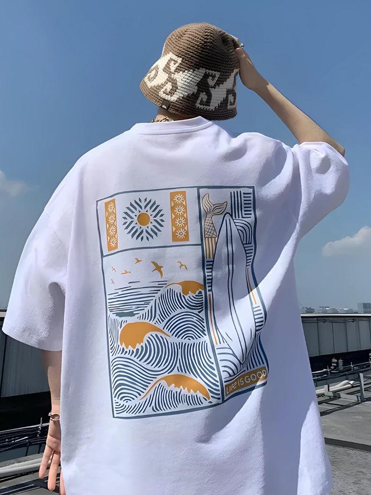 Y2K Summer Soft Boy Tee - Retro 90s Fashion Grunge Outfit