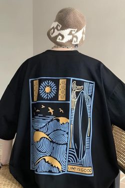 Y2K Summer Soft Boy Tee - Retro 90s Fashion Grunge Outfit