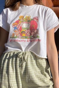 90s-Style Cartoons Top: Y2K Fashion Nostalgia with a Retro Vibe