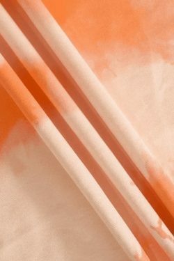 Abstract Print Flared Sleeve Tie Dress - Y2K Fashion Coquette Aesthetic Grunge Style