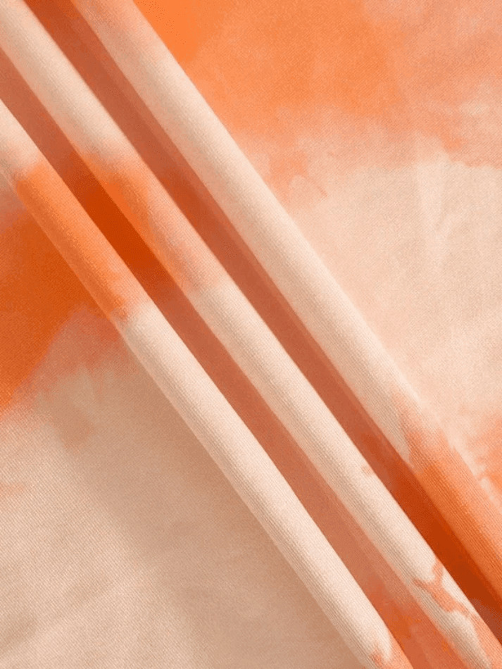 Abstract Print Flared Sleeve Tie Dress - Y2K Fashion Coquette Aesthetic Grunge Style Abstract Print Flared Sleeve Tie Dress - Y2K Fashion Coquette Aesthetic Grunge Style