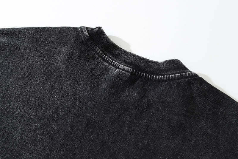 Acid Washed Graphic Long Sleeve T-Shirt: Y2K Fashion with Coquette Aesthetic, Grunge Style, Acid Washed Graphic Long Sleeve T-Shirt: Y2K Fashion with Coquette Aesthetic, Grunge Style,