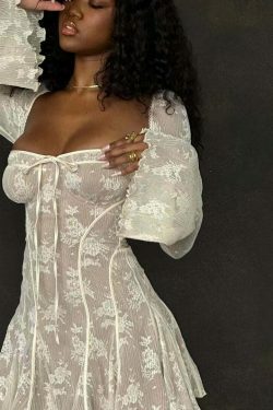 Acubi Fashion Lace Dress: Y2K Aesthetic - Grunge, Pastel Goth, Cute