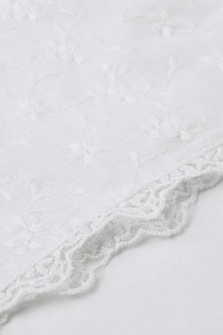 Aesthetic Embroidered Bow Lace Tank: Y2K Coquette Grunge Style