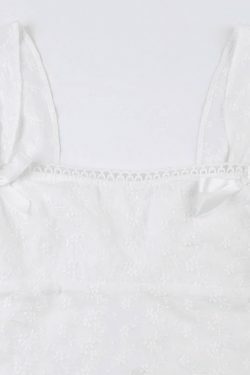 Aesthetic Embroidered Bow Lace Tank: Y2K Coquette Grunge Style