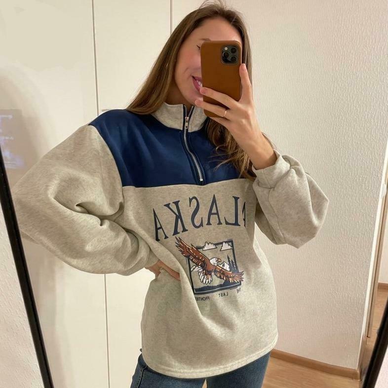 Alaska Zip Up Sweatshirt - Y2K Coquette Grunge Aesthetic Cute Tops Pastel Alaska Zip Up Sweatshirt - Y2K Coquette Grunge Aesthetic Cute Tops Pastel