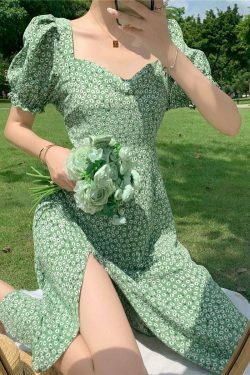 Alexis Cottagecore Dress - Y2K Fashion - Coquette Aesthetic - Grunge Style -