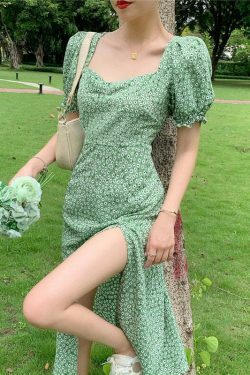 Alexis Cottagecore Dress - Y2K Fashion - Coquette Aesthetic - Grunge Style -