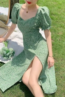 Alexis Cottagecore Dress - Y2K Fashion - Coquette Aesthetic - Grunge Style -