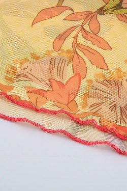 Angelic Floral Print Halter Top for Y2K Fashion Enthusiasts with Coquette and Grunge Aesthetic Vibe