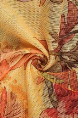 Angelic Floral Print Halter Top for Y2K Fashion Enthusiasts with Coquette and Grunge Aesthetic Vibe