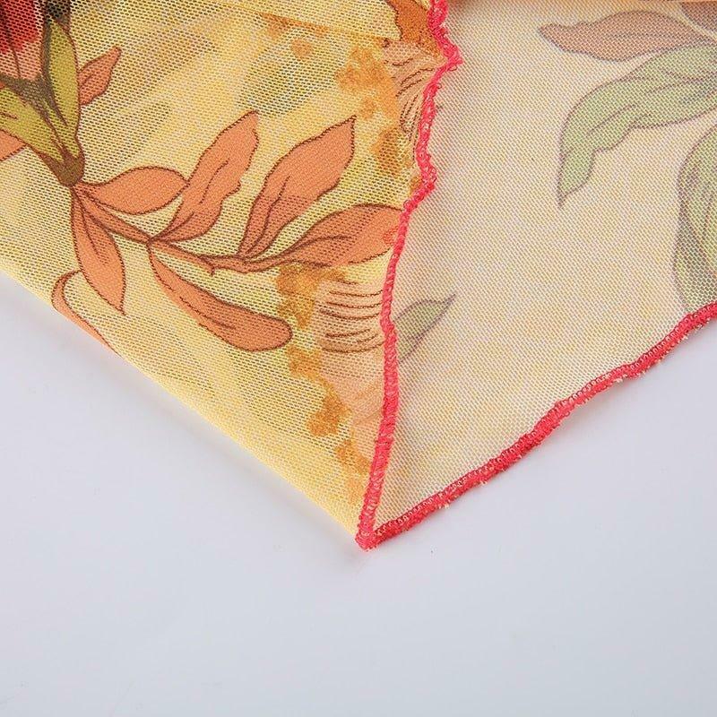 Angelic Floral Print Halter Top for Y2K Fashion Enthusiasts with Coquette and Grunge Aesthetic Vibe Angelic Floral Print Halter Top for Y2K Fashion Enthusiasts with Coquette and Grunge Aesthetic Vibe