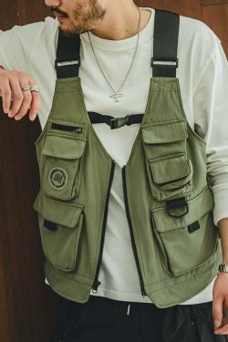 ant Convertible Utility Vest/Bag - Y2K Fashion, Coquette & Grunge Aesthetic