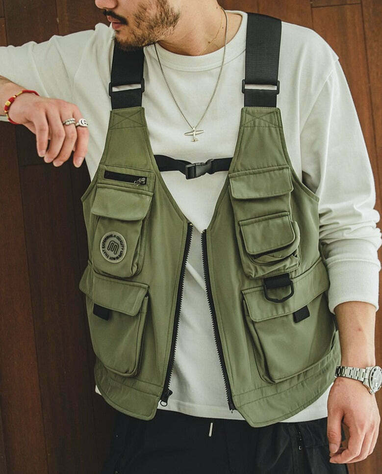 ant Convertible Utility Vest/Bag - Y2K Fashion, Coquette & Grunge Aesthetic ant Convertible Utility Vest/Bag - Y2K Fashion, Coquette & Grunge Aesthetic