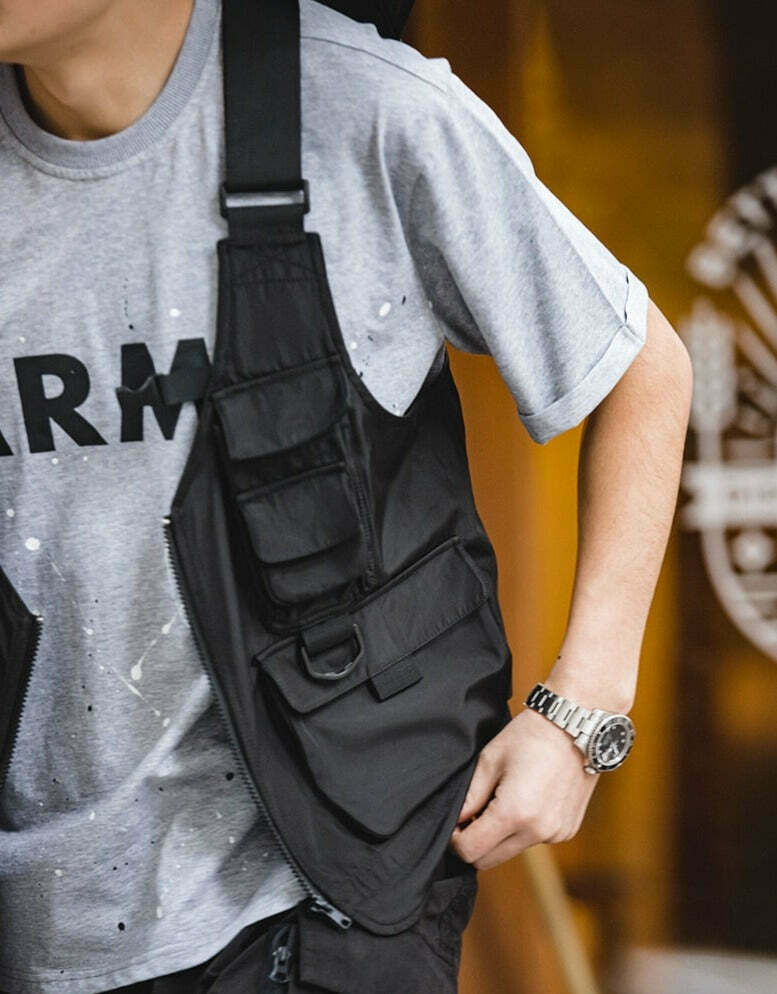 ant Convertible Utility Vest/Bag - Y2K Fashion, Coquette & Grunge Aesthetic ant Convertible Utility Vest/Bag - Y2K Fashion, Coquette & Grunge Aesthetic