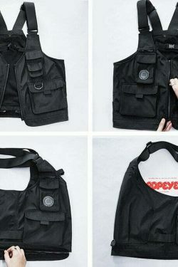 ant Convertible Utility Vest/Bag - Y2K Fashion, Coquette & Grunge Aesthetic