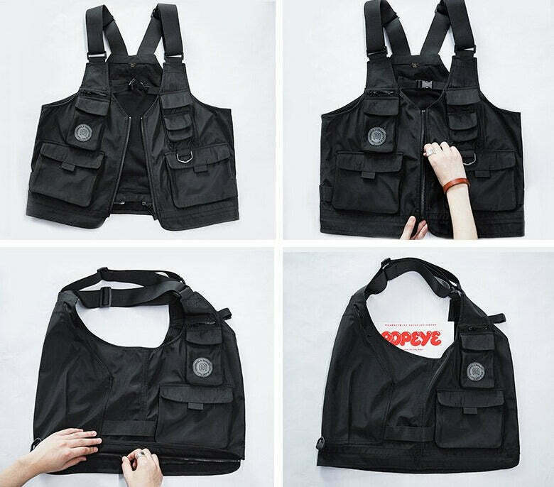 ant Convertible Utility Vest/Bag - Y2K Fashion, Coquette & Grunge Aesthetic ant Convertible Utility Vest/Bag - Y2K Fashion, Coquette & Grunge Aesthetic