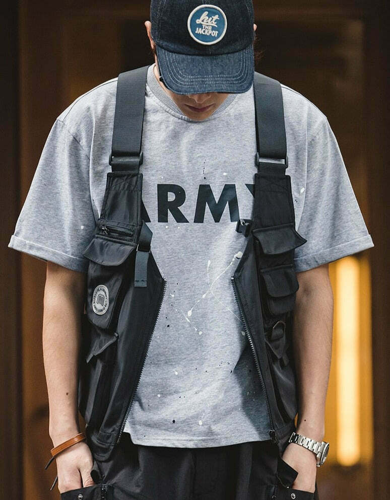 ant Convertible Utility Vest/Bag - Y2K Fashion, Coquette & Grunge Aesthetic ant Convertible Utility Vest/Bag - Y2K Fashion, Coquette & Grunge Aesthetic