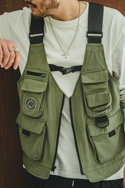 ant Convertible Utility Vest/Bag - Y2K Fashion, Coquette & Grunge Aesthetic