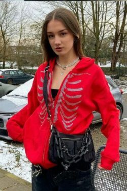 Bedazzle Bliss Rhinestone Hooded Sweater - Y2K Aesthetic Coquette Fashion for Women