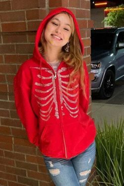 Bedazzle Bliss Rhinestone Hooded Sweater - Y2K Aesthetic Coquette Fashion for Women