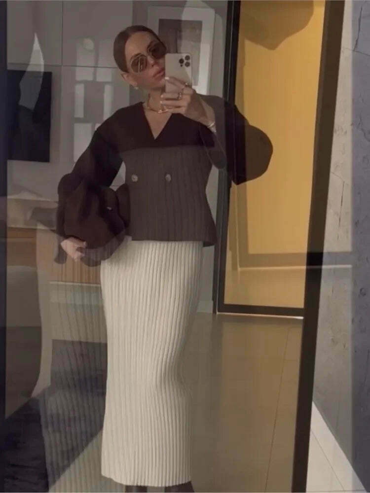 Bohemian Charm: Open Stitch Cardigan - Y2K Fashion with Coquette Aesthetic & Grunge Style