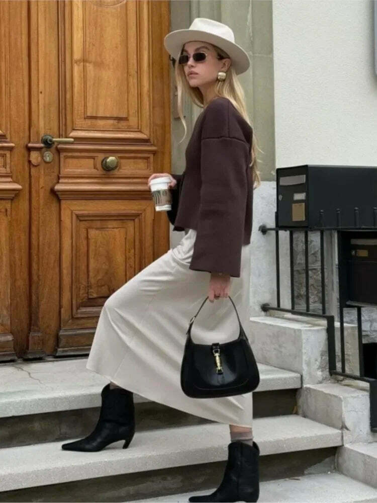 Bohemian Charm: Open Stitch Cardigan - Y2K Fashion with Coquette Aesthetic & Grunge Style