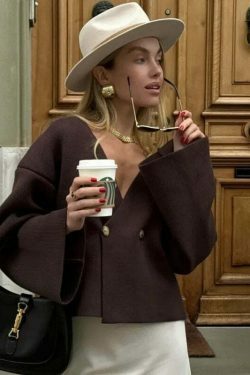 Bohemian Charm: Open Stitch Cardigan - Y2K Fashion with Coquette Aesthetic & Grunge Style