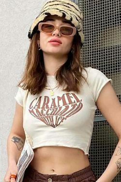 Caramel Macchiato With Ice' Graphic Tee - Y2K Aesthetic Fashion Statement