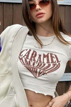 Caramel Macchiato With Ice' Graphic Tee - Y2K Aesthetic Fashion Statement