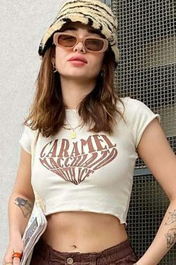 Caramel Macchiato With Ice' Graphic Tee - Y2K Aesthetic Fashion Statement