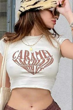 Caramel Macchiato With Ice' Graphic Tee - Y2K Aesthetic Fashion Statement