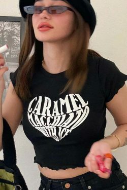 Caramel Macchiato With Ice' Graphic Tee - Y2K Aesthetic Fashion Statement