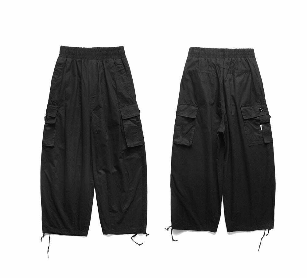 Cargo Parachute Pants: Y2K Fashion Staple with a Grunge Aesthetic Twist for Women's Niche Style