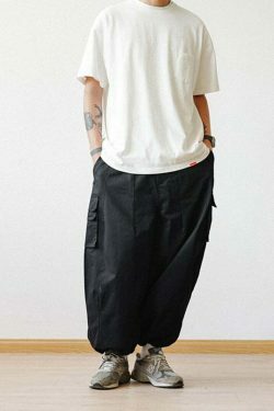 Cargo Parachute Pants: Y2K Fashion Staple with a Grunge Aesthetic Twist for Women's Niche Style