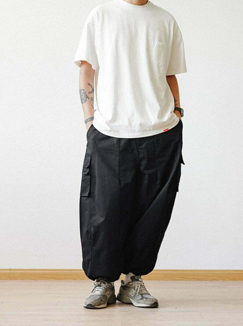 Cargo Parachute Pants: Y2K Fashion Staple with a Grunge Aesthetic Twist for Women's Niche Style