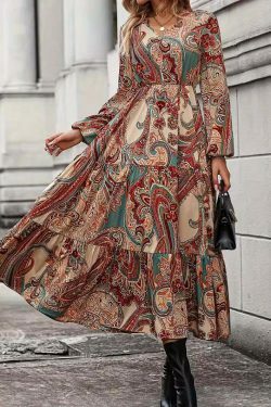 Cashew Flower Tea Dress - Y2K Fashion for Coquette Aesthetic with Grunge & Pastel Goth Vibes