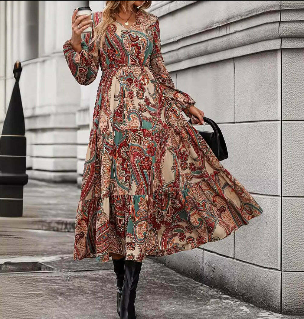 Cashew Flower Tea Dress - Y2K Fashion for Coquette Aesthetic with Grunge & Pastel Goth Vibes